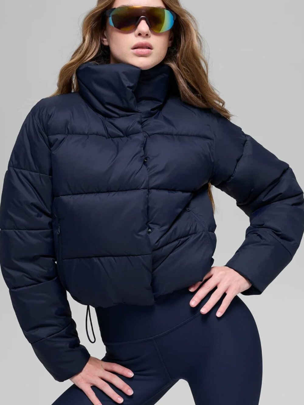 ALO Yoga Gold Rush Puffer Navy XS